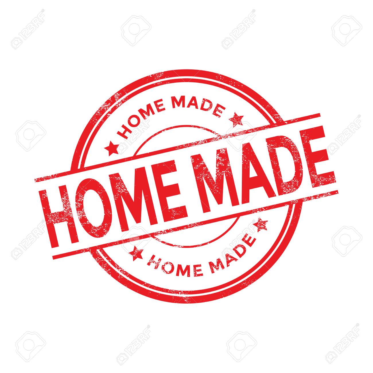 Homemade Vintage Stamp With Grunge Royalty Free Cliparts Vectors