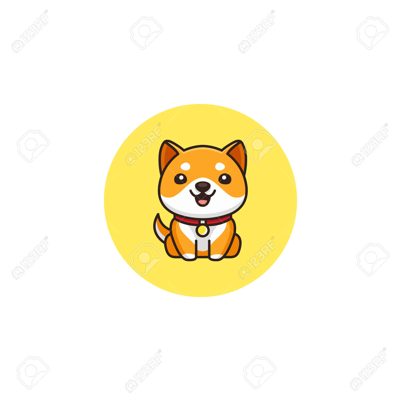Baby Doge Coin (BABYDOGE) Icon Isolated On White Background.  免版税剪贴画，向量插图和库存图片. Image 187005638