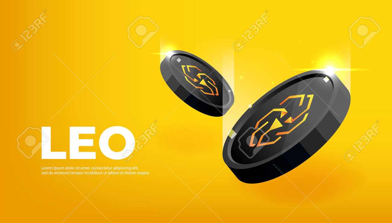 LEO Crypto Currency Coin Cryptocurrency Concept Banner Background. Royalty  Free SVG, Cliparts, Vectors, and Stock Illustration. Image 187006006.
