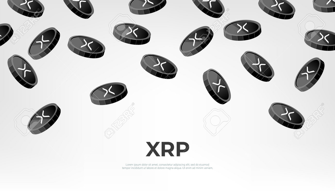XRP Coin Falling From The Sky. XRP Cryptocurrency Concept Banner  Background. Royalty Free SVG, Cliparts, Vectors, and Stock Illustration.  Image 191443817.