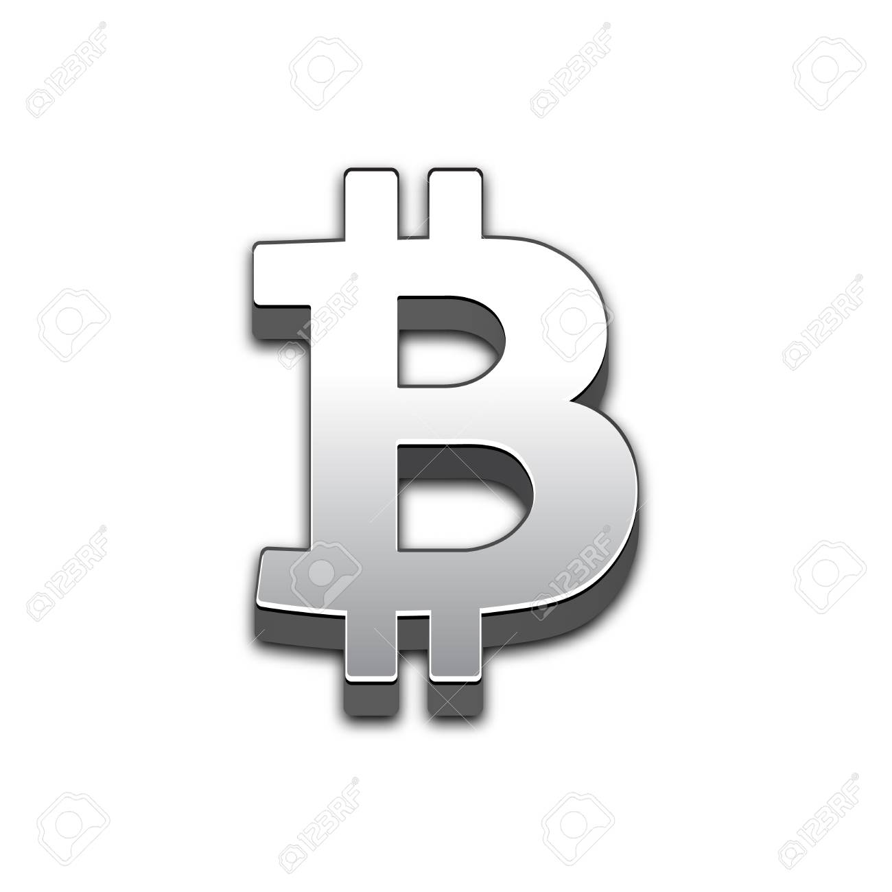 ビットコイン3d アイコン のイラスト素材 ベクタ Image