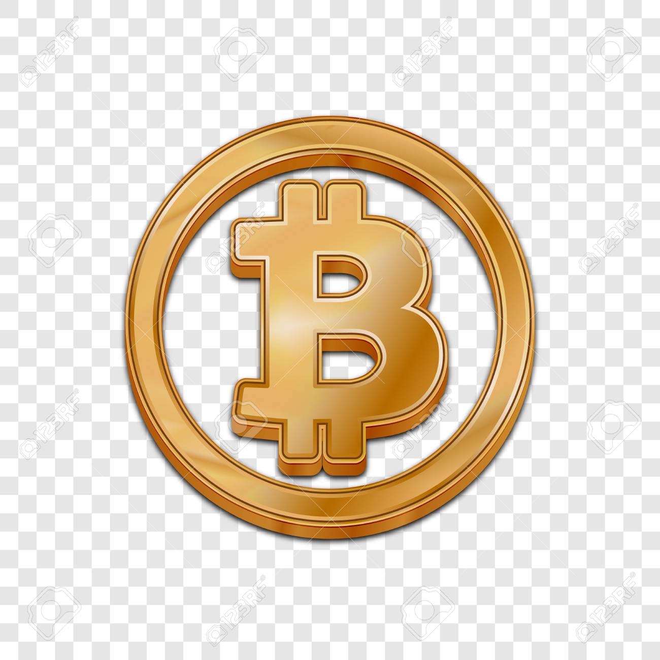 Golden Bitcoin Symbol Isolated Web Vector Icon Bitcoin Trendy Royalty Free Cliparts Vectors And Stock Illustration Image 86168819