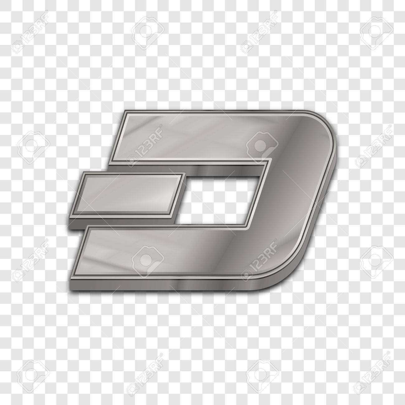 銀ダッシュ コイン シンボル分離 Web ベクトル アイコン ダッシュ コイン トレンディな 3 D スタイルのベクター アイコン シンボル イラスト を発生します 銀ダッシュ コイン暗号通貨記号 のイラスト素材 ベクタ Image