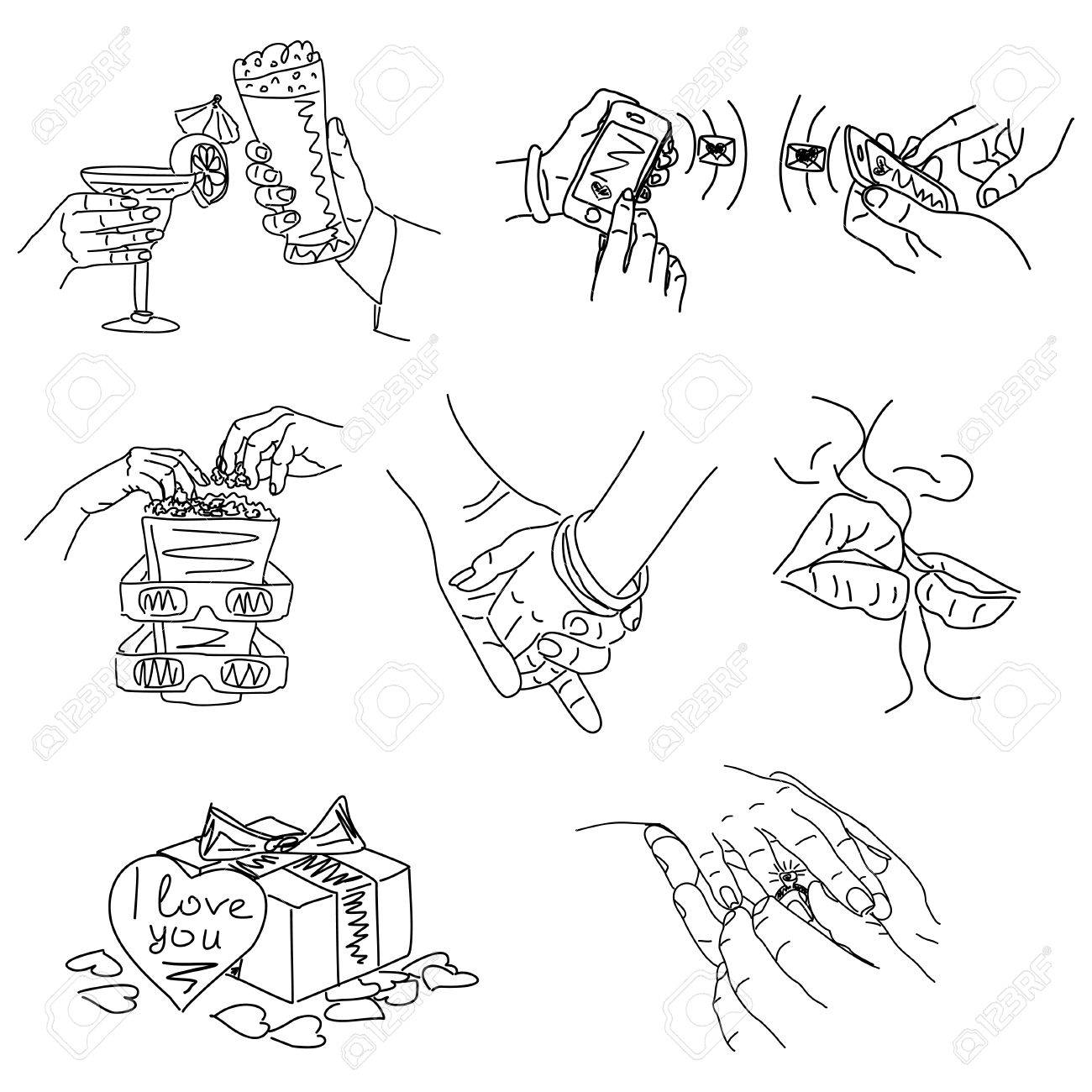 愛の物語 愛のベクトル イラストの設定 白地にかわいいロマンチックな単純な図面の黒ボールペン クリップアート のイラスト素材 ベクタ Image 愛の物語 愛のベクトル イラストの設定 白地にかわいいロマンチックな単純な図面の黒ボールペン クリップアート のイラスト素材 ベクタ Image