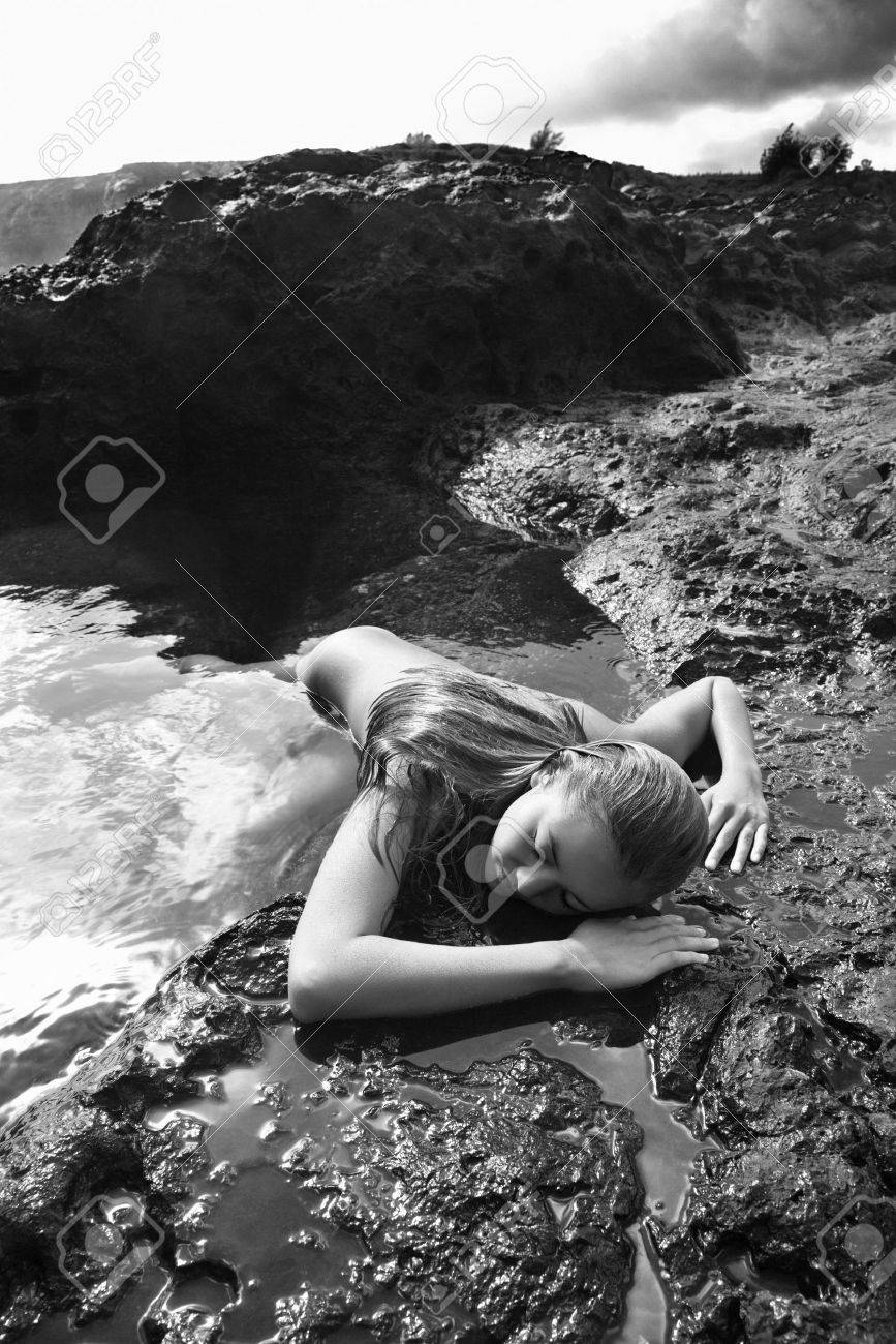 young nudist asian beach