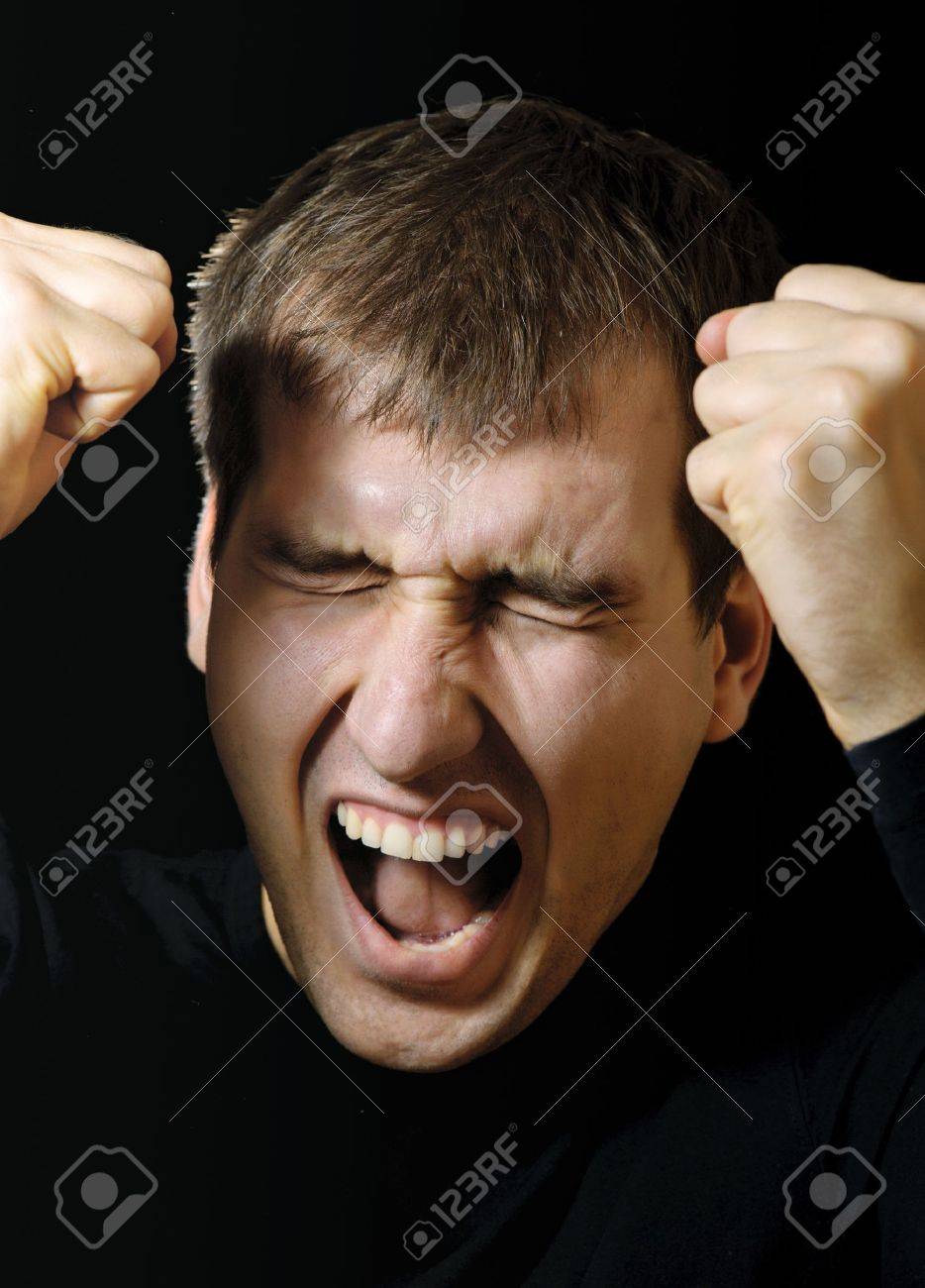 screaming men emotional men in stress stock photo picture and