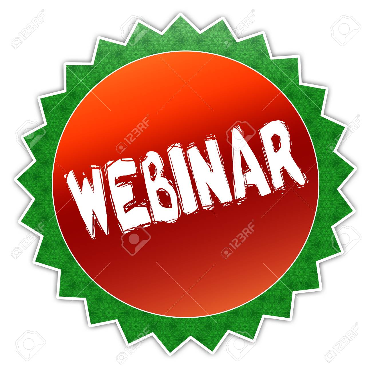 sunflower badge with webinar text illustration graphic design