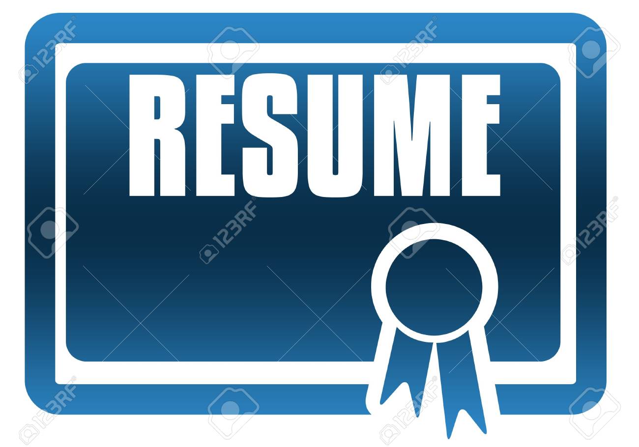 青色の証明書を再開します イラストグラフィックイメージコンセプト の写真素材 画像素材 Image