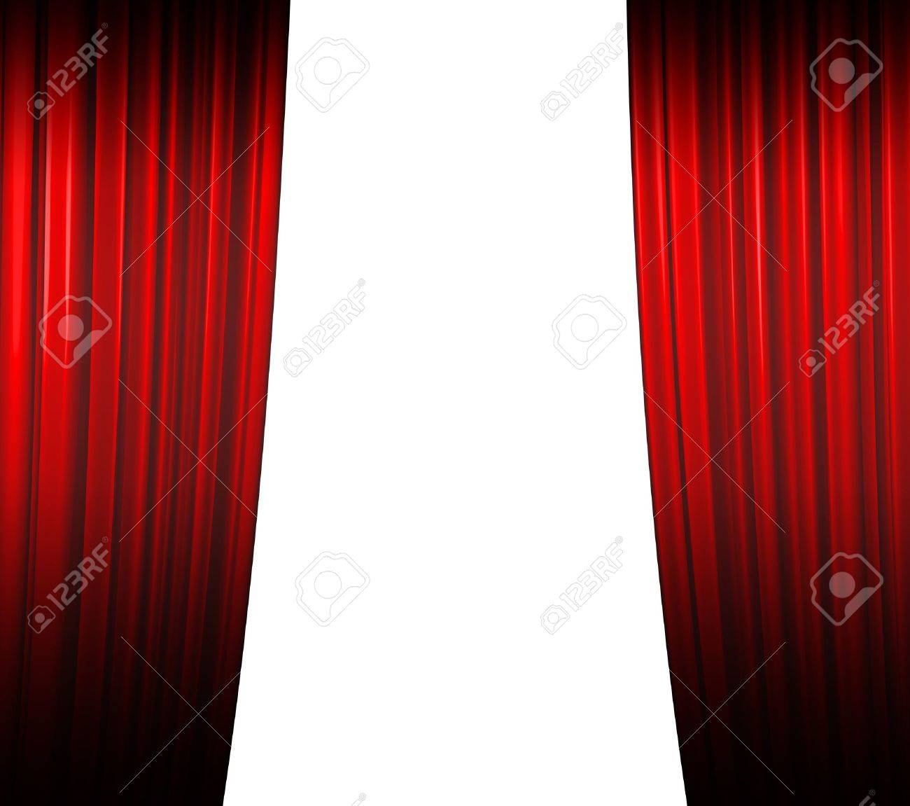 illuminated red curtain closing