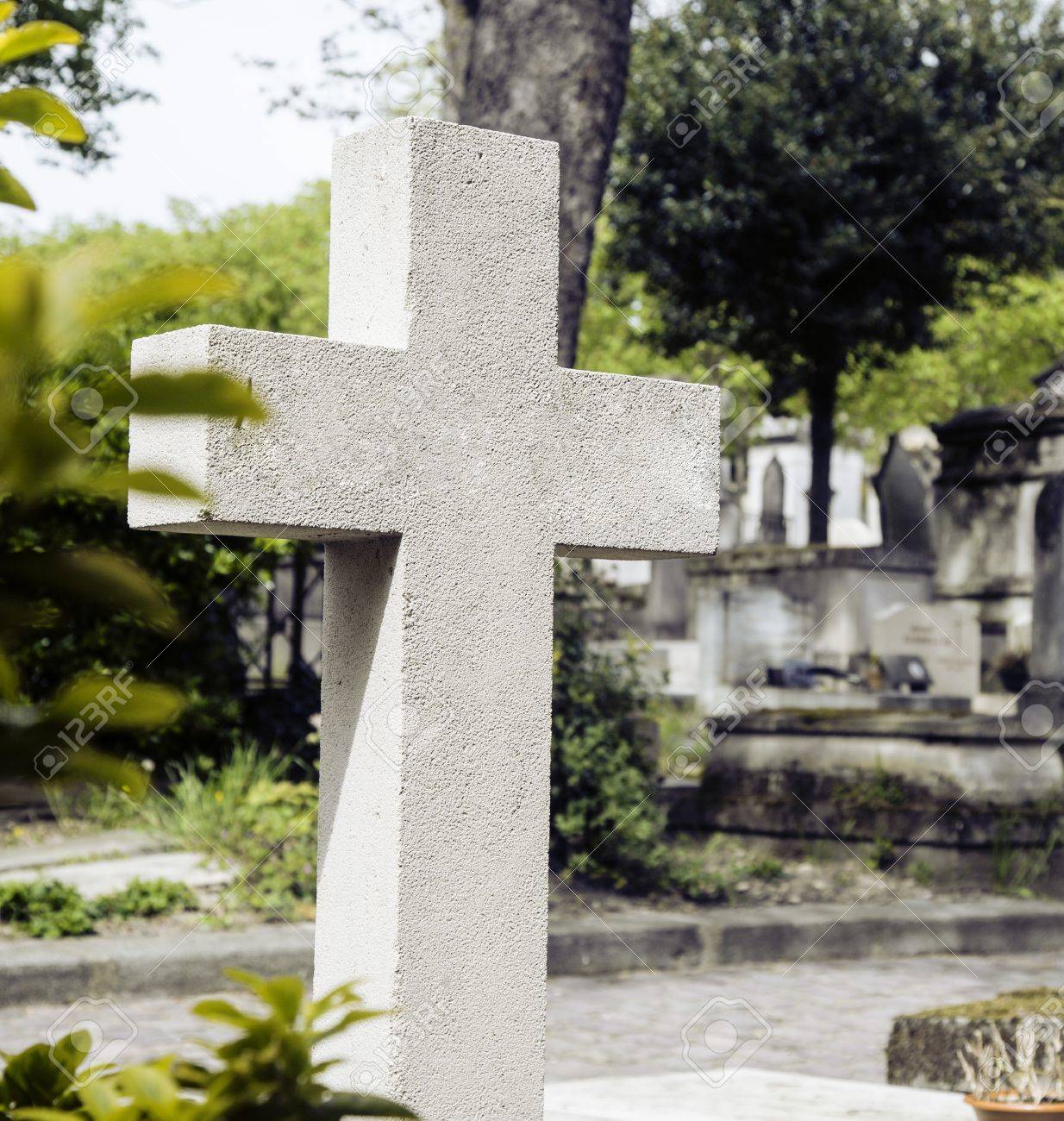 Stock Photo Tombstones In Cemetery At Dusk Gothic Style Crosses Landscape Stock Photo Tombstones In Cemetery At Dusk Gothic Style Crosses Landscape