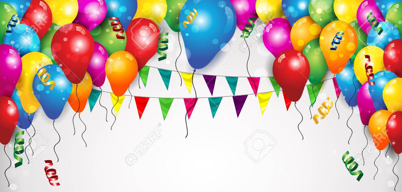 Flags Balloons and Confetti for Parties Birthday with space to insert your text-transparency blending effects and gradient mesh-EPS 10 - 52421488 Flags Balloons and Confetti for Parties Birthday with space to insert your text-transparency blending effects and gradient mesh-EPS 10 - 52421488