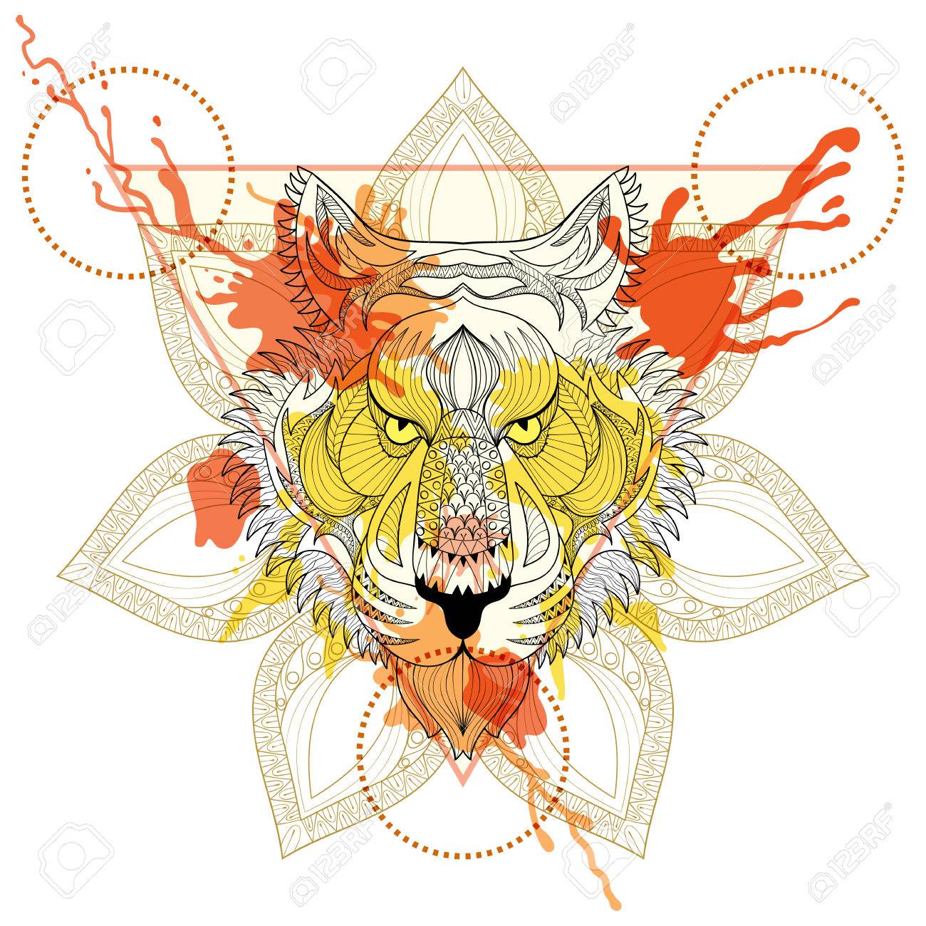 B13c8357a1 First Rate The Best Attitude Tiger Zentangle Tiger Face