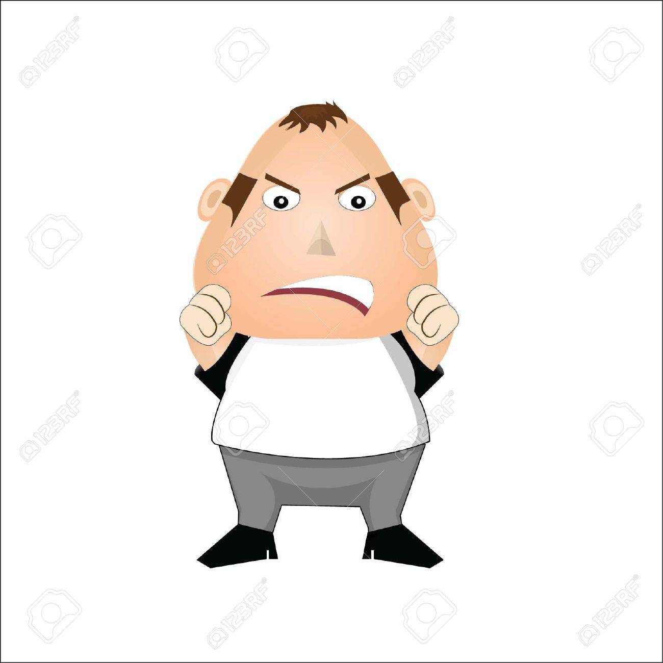 立っている怒っている人のイラスト素材 ベクタ Image