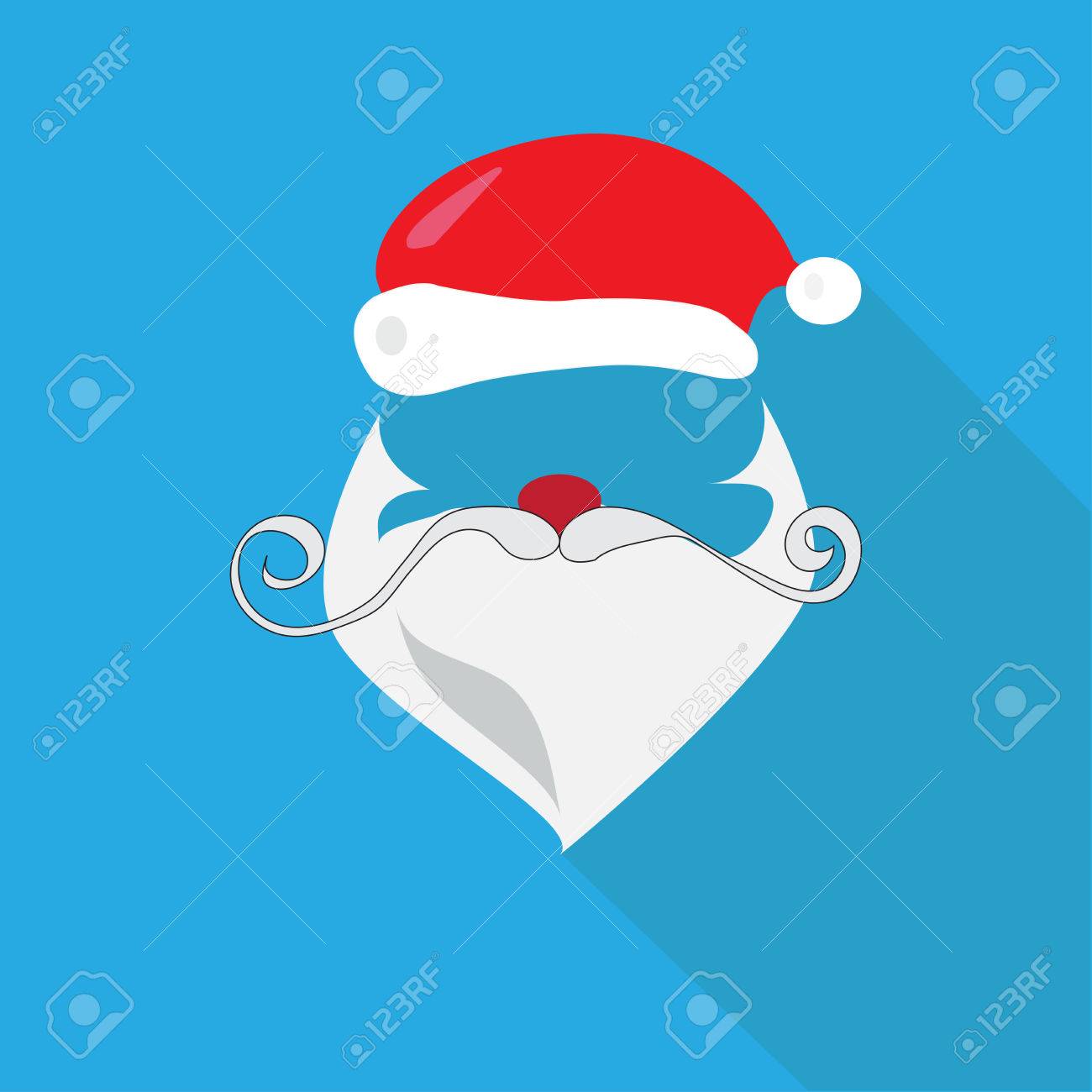 santa claus hat and beard template royalty free cliparts vectors
