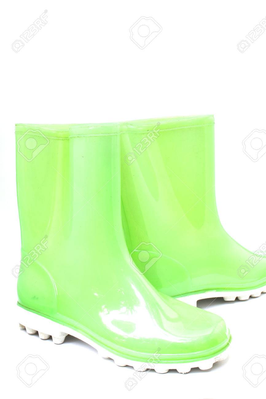 bright green boots