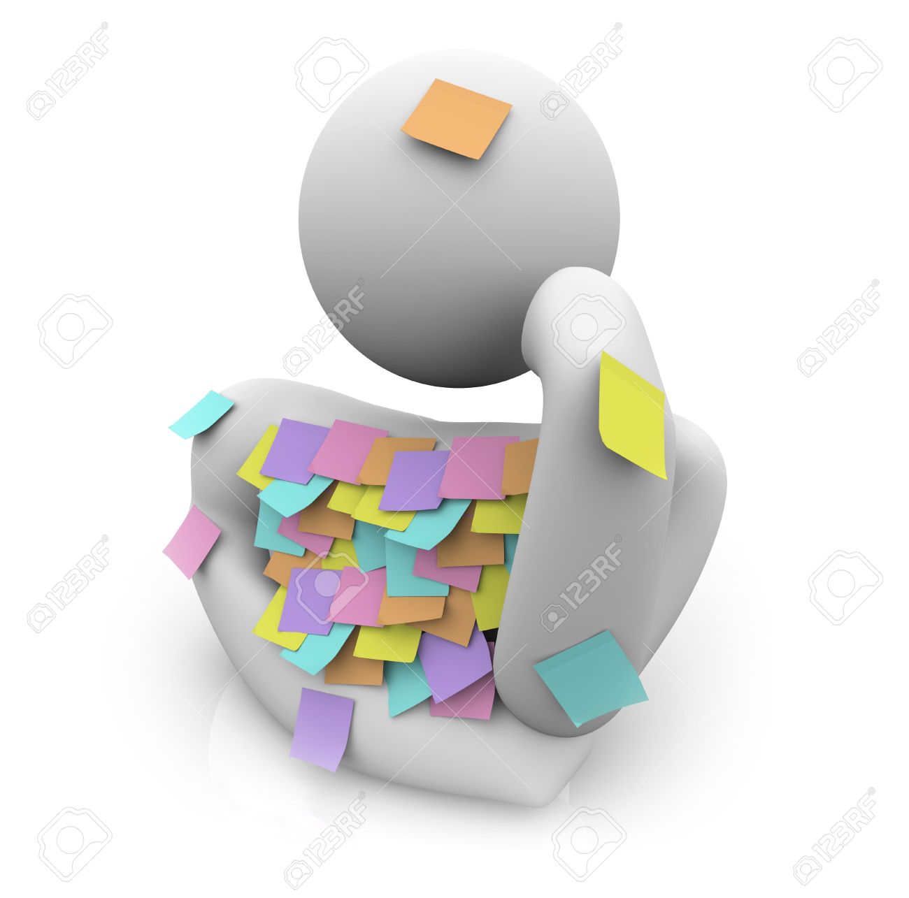 Las Personas Contempladas En Las Notas Adhesivas Trata De Recordar Algo Que Se Olvido De Fotos Retratos Imagenes Y Fotografia De Archivo Libres De Derecho Image 5414393