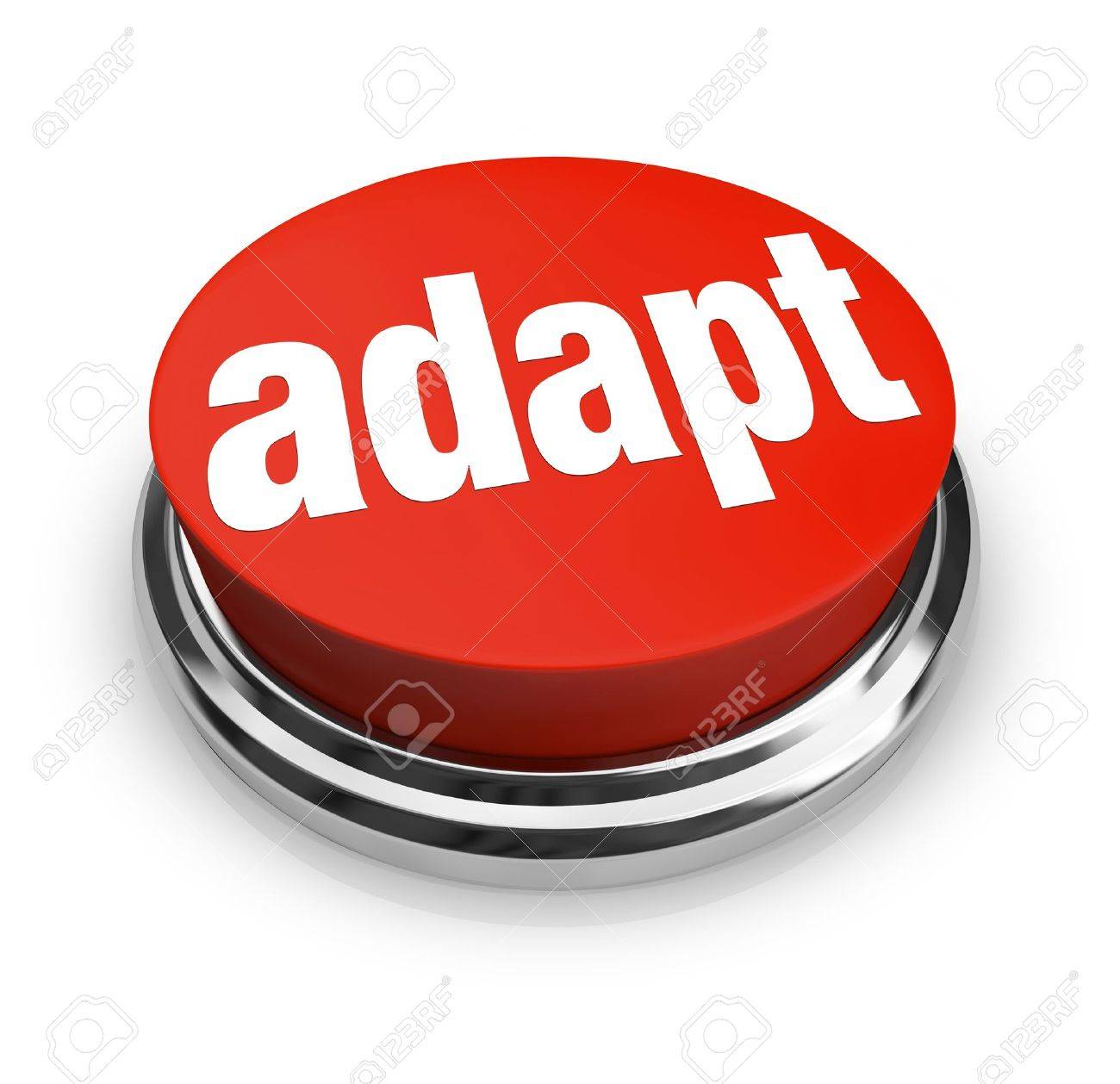 A Red Button With The Word Adapt On It Representing The Desire Stock Photo Picture And Royalty Free Image Image