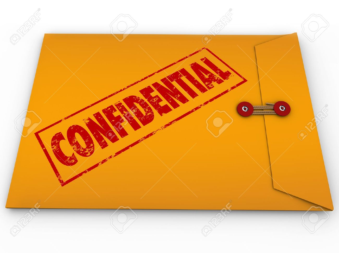 A Yellow Envelope With A Red Stamp With The Word Confidential Containing  Information That Is A Secret, Private, Classified, Restricted Message Stock  Photo, Picture and Royalty Free Image. Image 16802274., image size:1300x969