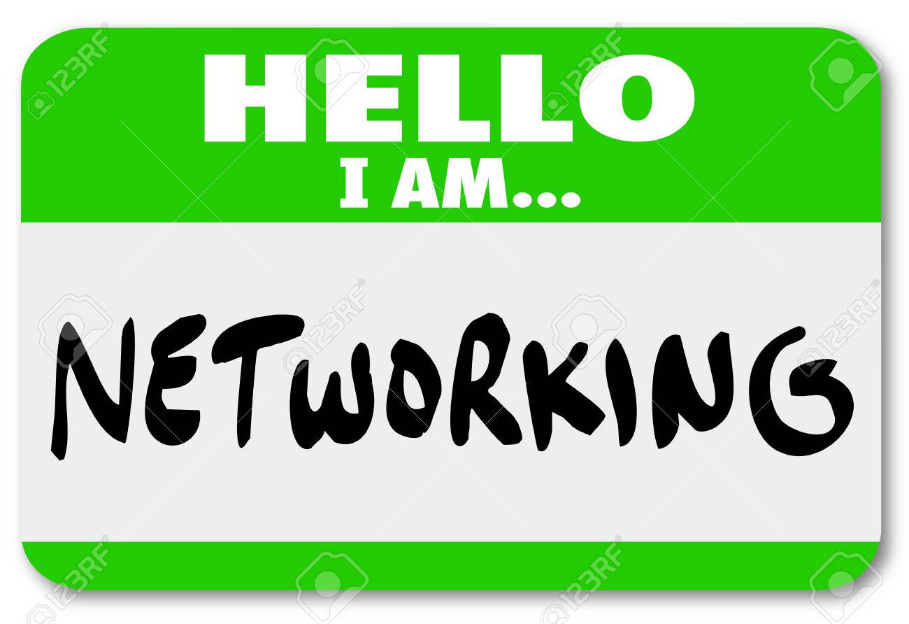 networking name tag sticker to wear when meeting people and making