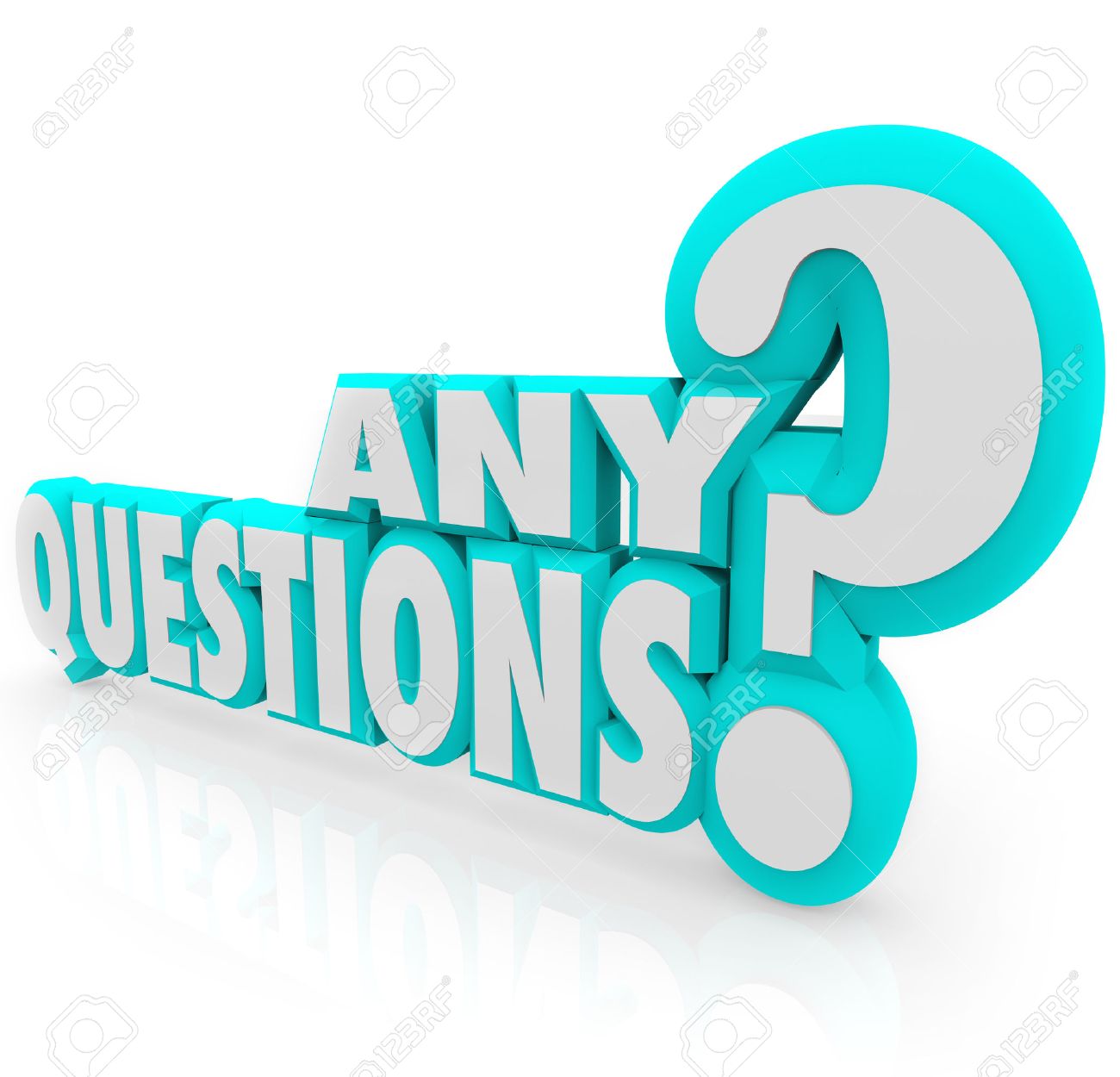 Any Questions Words In 3d Letters Asking A Class Or Group If There Is Any Confusion After A Lecture Class Or Lesson Stock Photo Picture And Royalty Free Image Image 28241252