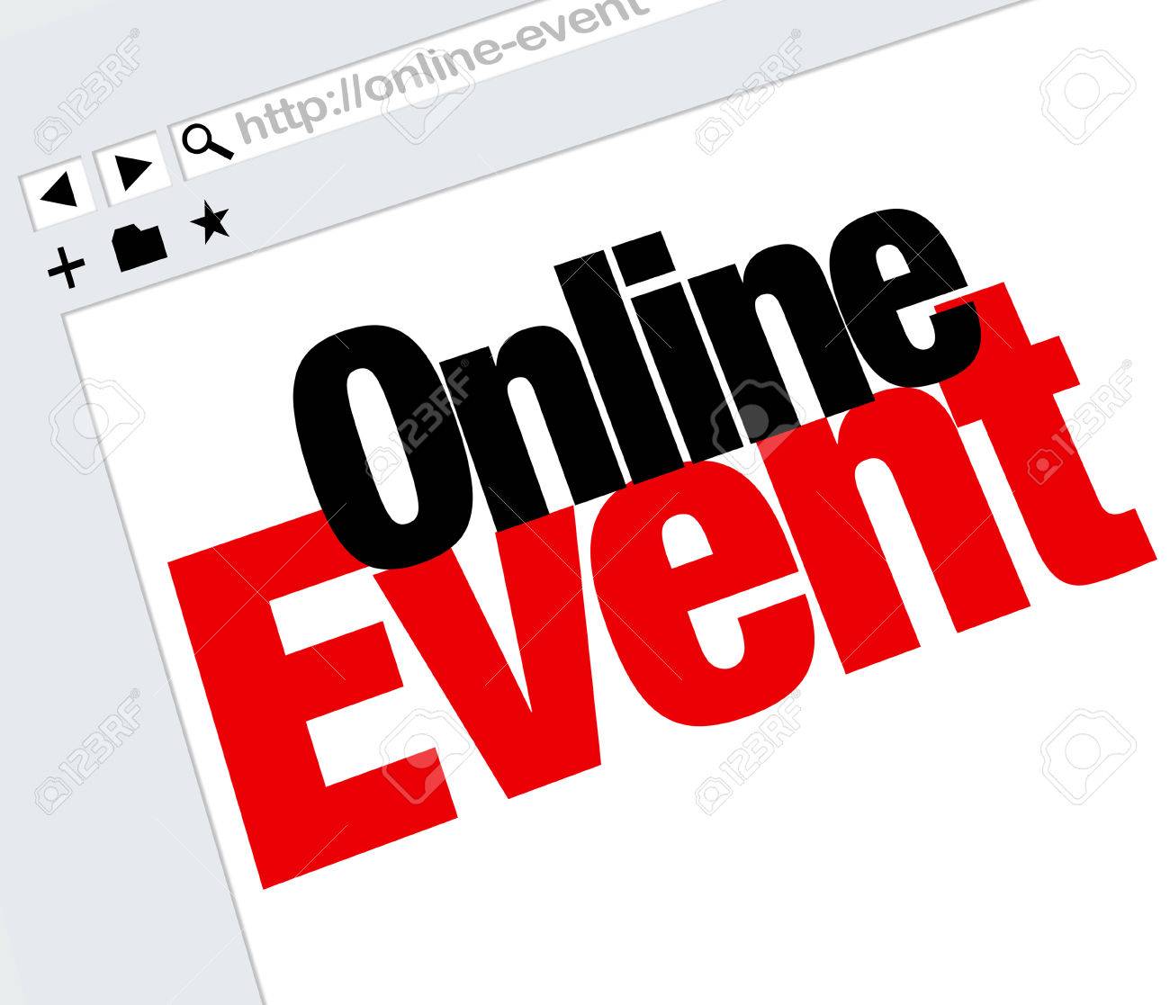 online event words on an internet website advertising or promoting