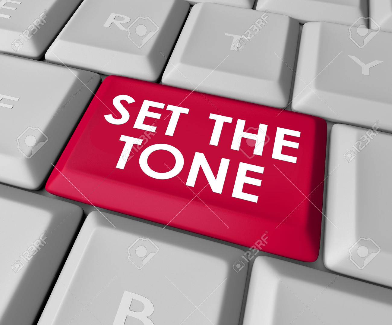 Set The Tone Words On A Computer Keyboard Button Or Key To Inject Meaning In Your Message In Text Or Email Stock Photo, Picture And Royalty Free Image. Image 32749712.