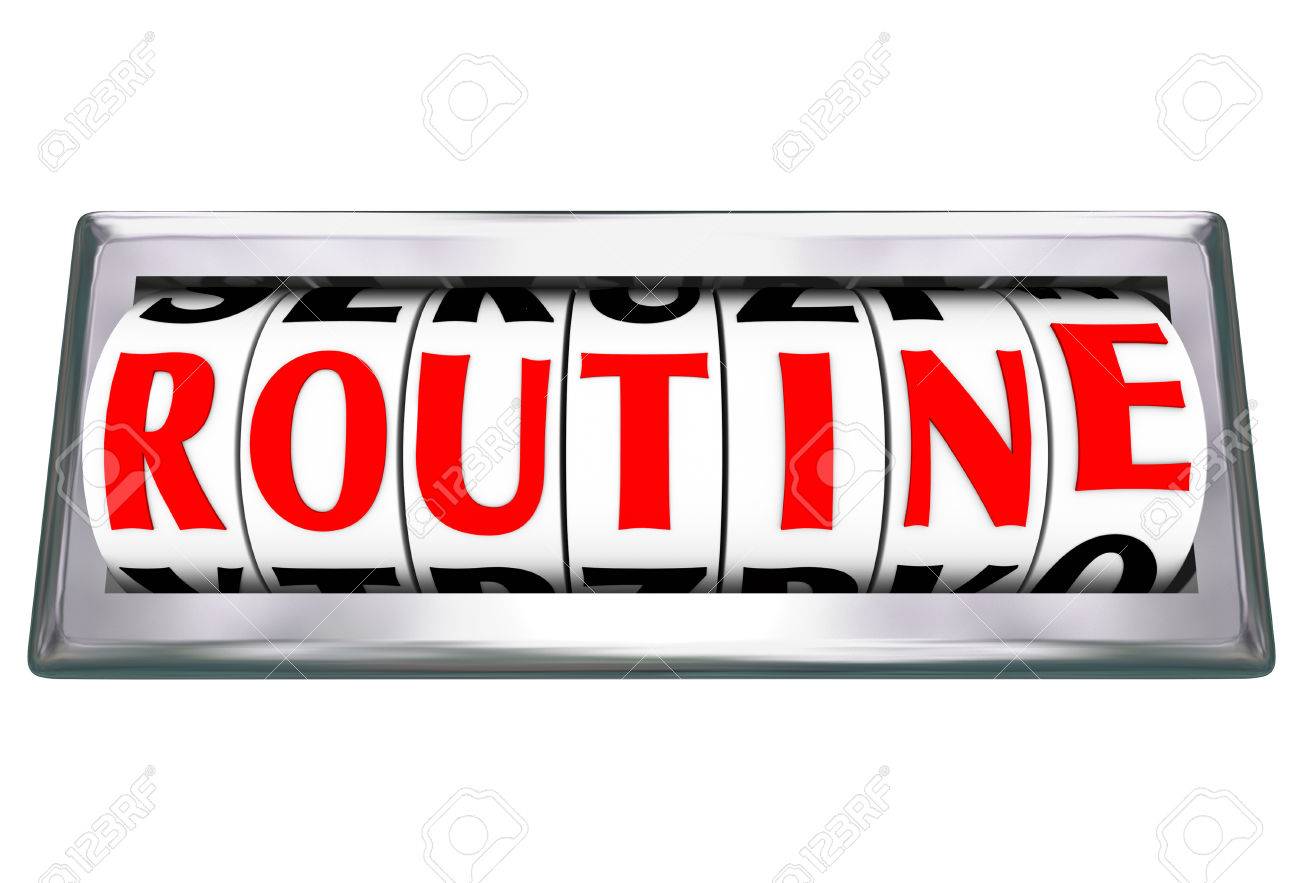 routine word on dials in an odometer or gauge measuring your stock
