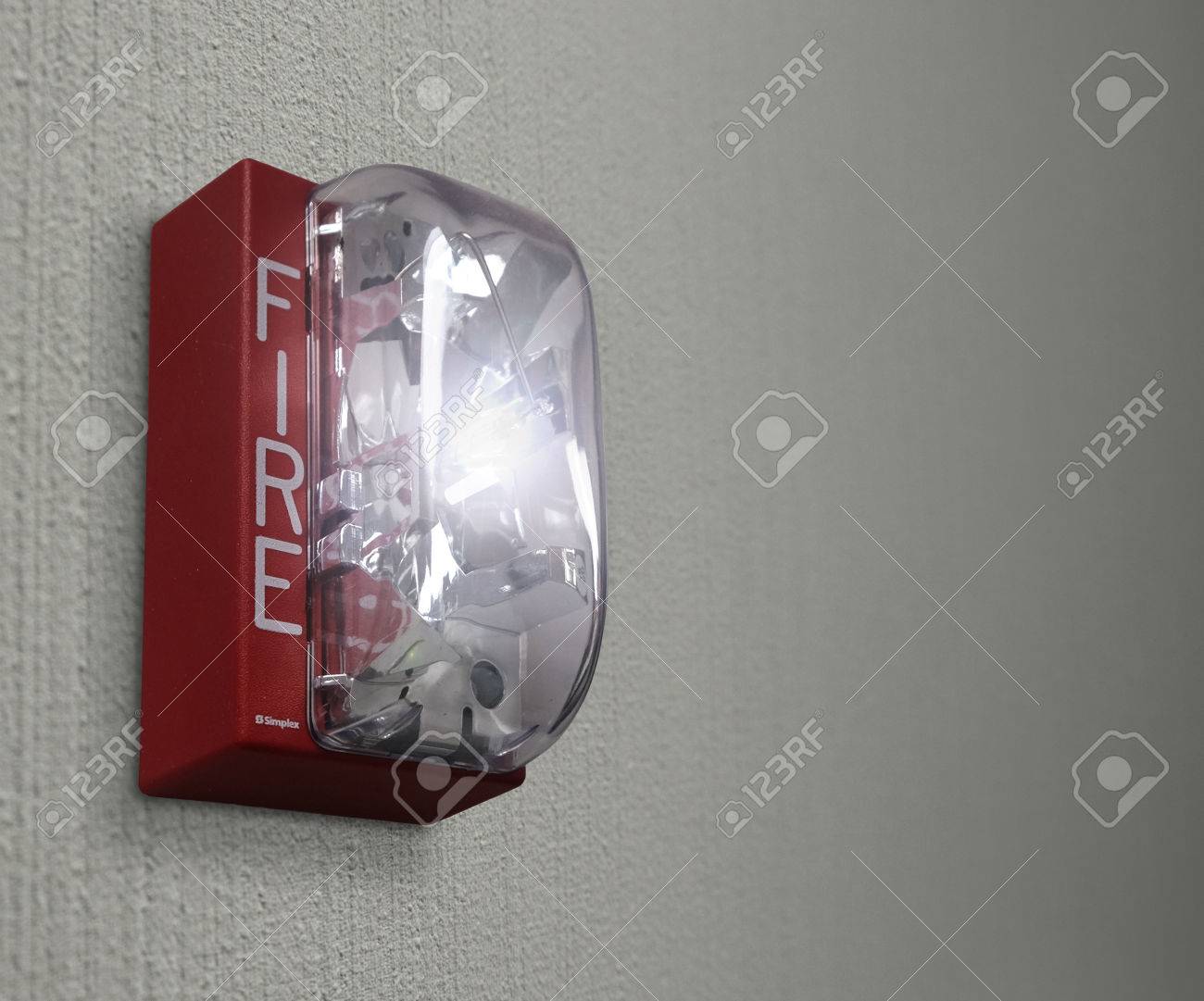 Fire Alarm As A Light Or Siren Goes Off In An Emergency Trial Run To Be Prepared And Ready For Real Crisis Stock Photo Picture And Royalty Free Image Image 48147120