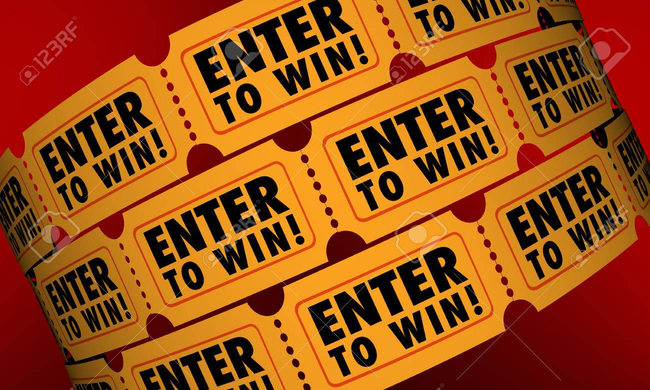 enter to win tickets contest raffle drawing lottery chance 3d enter the raffle