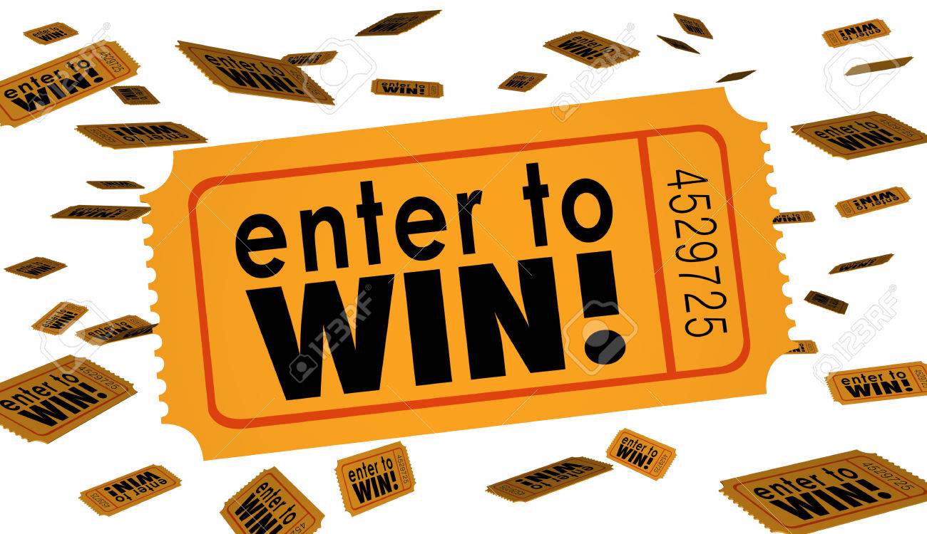 enter to win contest raffle lottery ticket words lucky 3d raffle win
