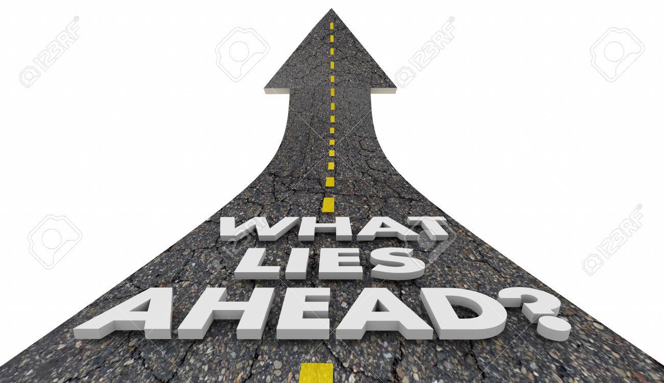 What Lies Ahead Road Future Progress Words 3d Illustration Stock Photo, Picture And Royalty Free Image. Image 69834246.