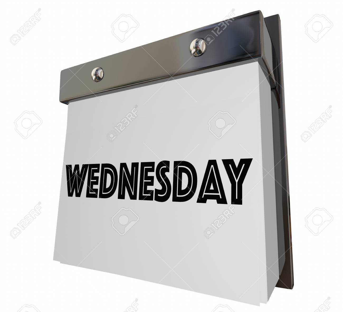 wednesday word page calendar day 3d illustration stock photo word of the day calander