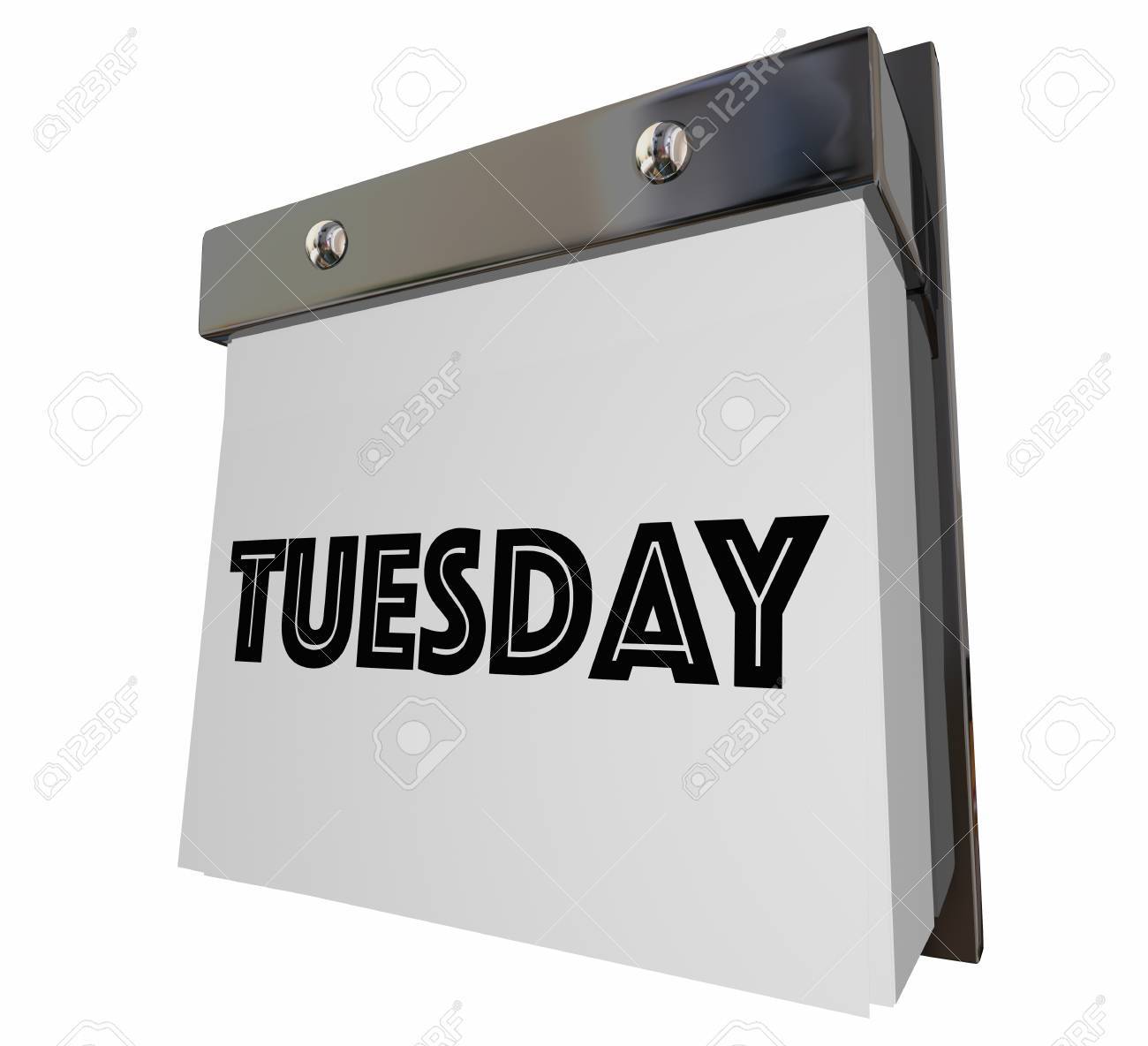 tuesday calendar page word day 3d illustration stock photo picture word of the day calendar