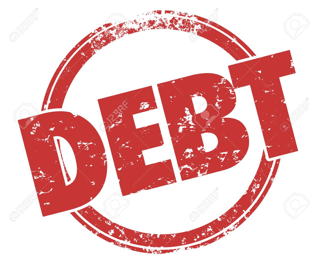Debt Money Owed Word Red Round Stamp Grunge Illustration Stock Photo Picture And Royalty Free Image Image 88036834