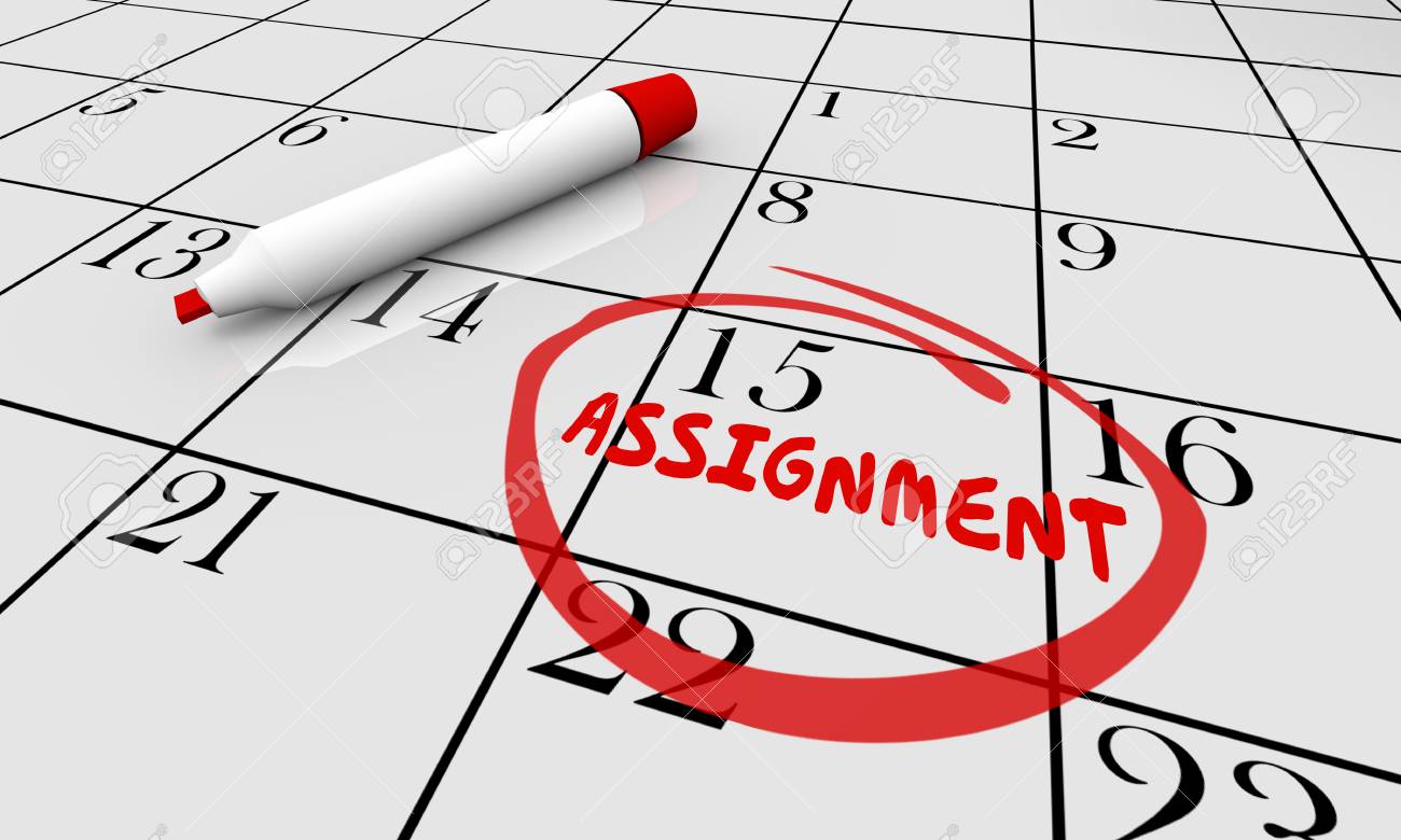 assignment calendar project task due date circled 3d illustration assignment calendar