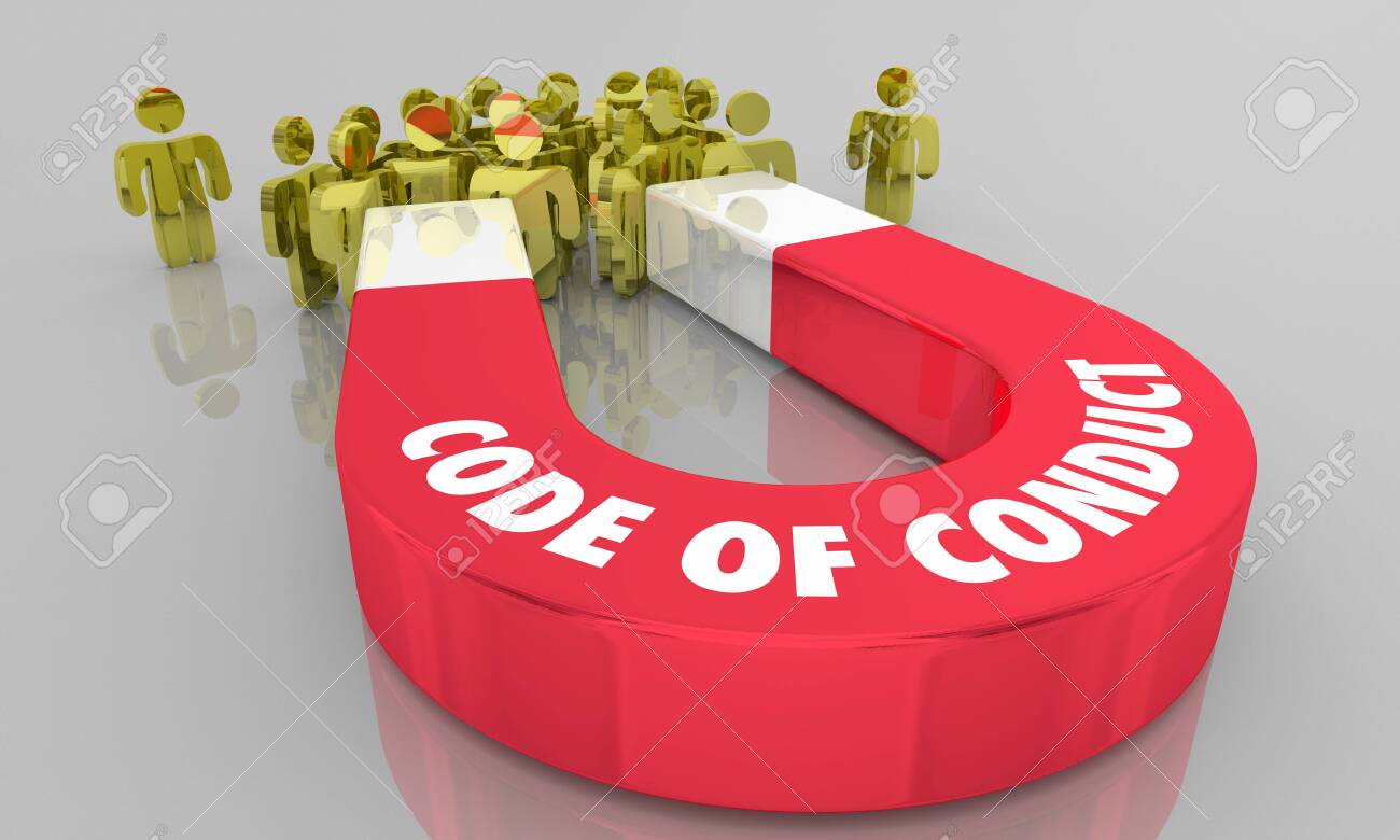 Code Of Conduct Rules Behavior People Magnet 3d Illustration Stock Photo Picture And Royalty Free Image Image 129826290