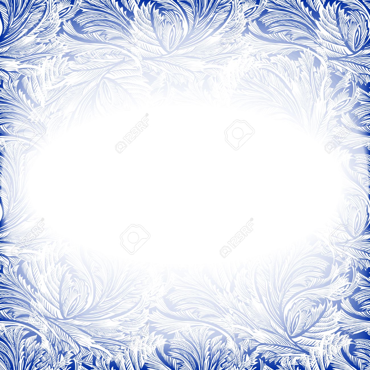 フレームのガラス装飾を凍結します 冬休みの青い背景を霜します 冬休日テンプレートの雪霜の霜氷青 水色と白のデザインのバナーです ベクトル ストック イラスト のイラスト素材 ベクタ Image