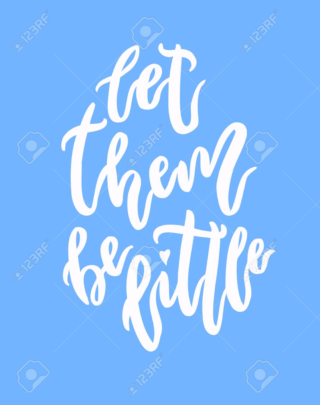 赤ちゃん保育手書きレタリングのイラスト素材 ベクタ Image