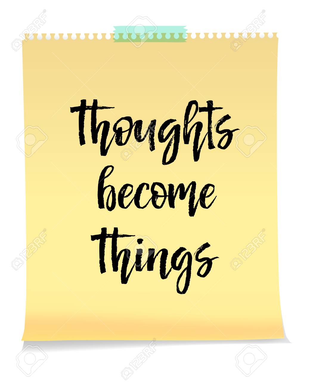 Постер thoughts become things. Текст burned with desire. Discrepancies the rise. Thoughts are things. Take care of your life.