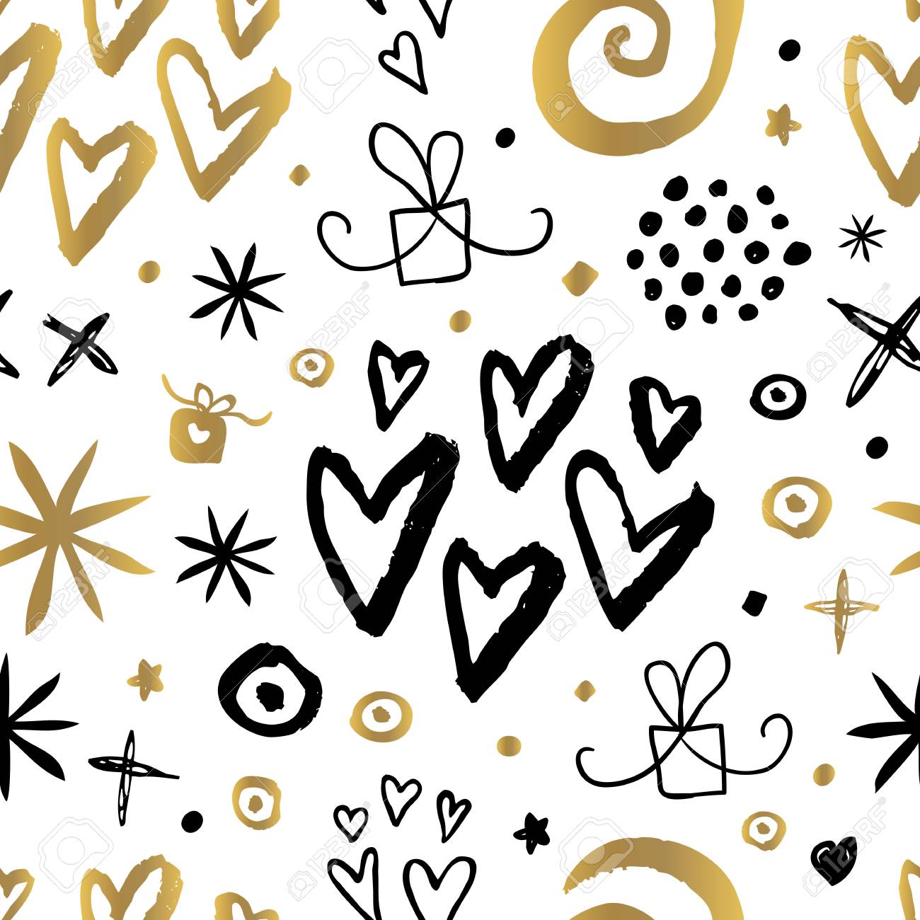 happy new year merry christmas seamless patterns sketch styles