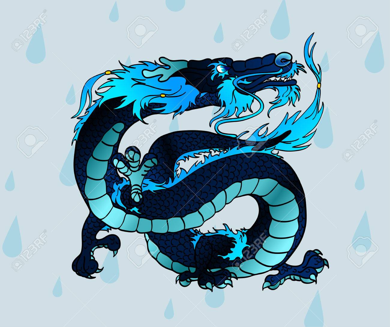 black blue asian water