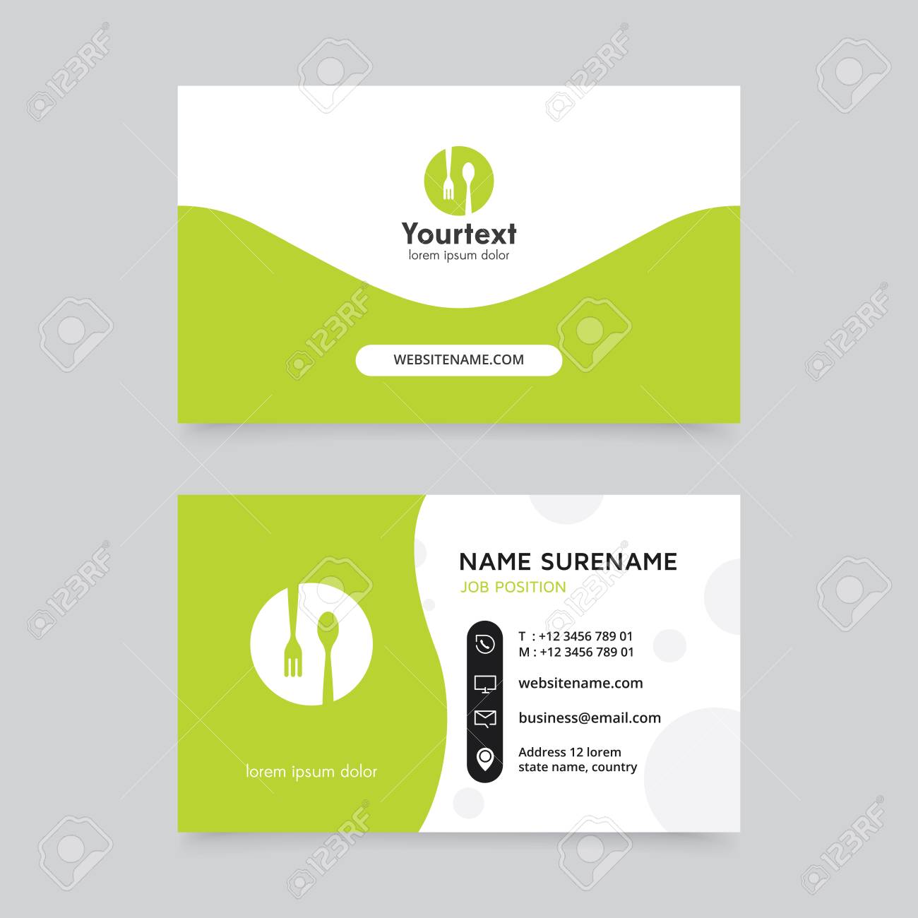 vector modern creative and clean business card template flat