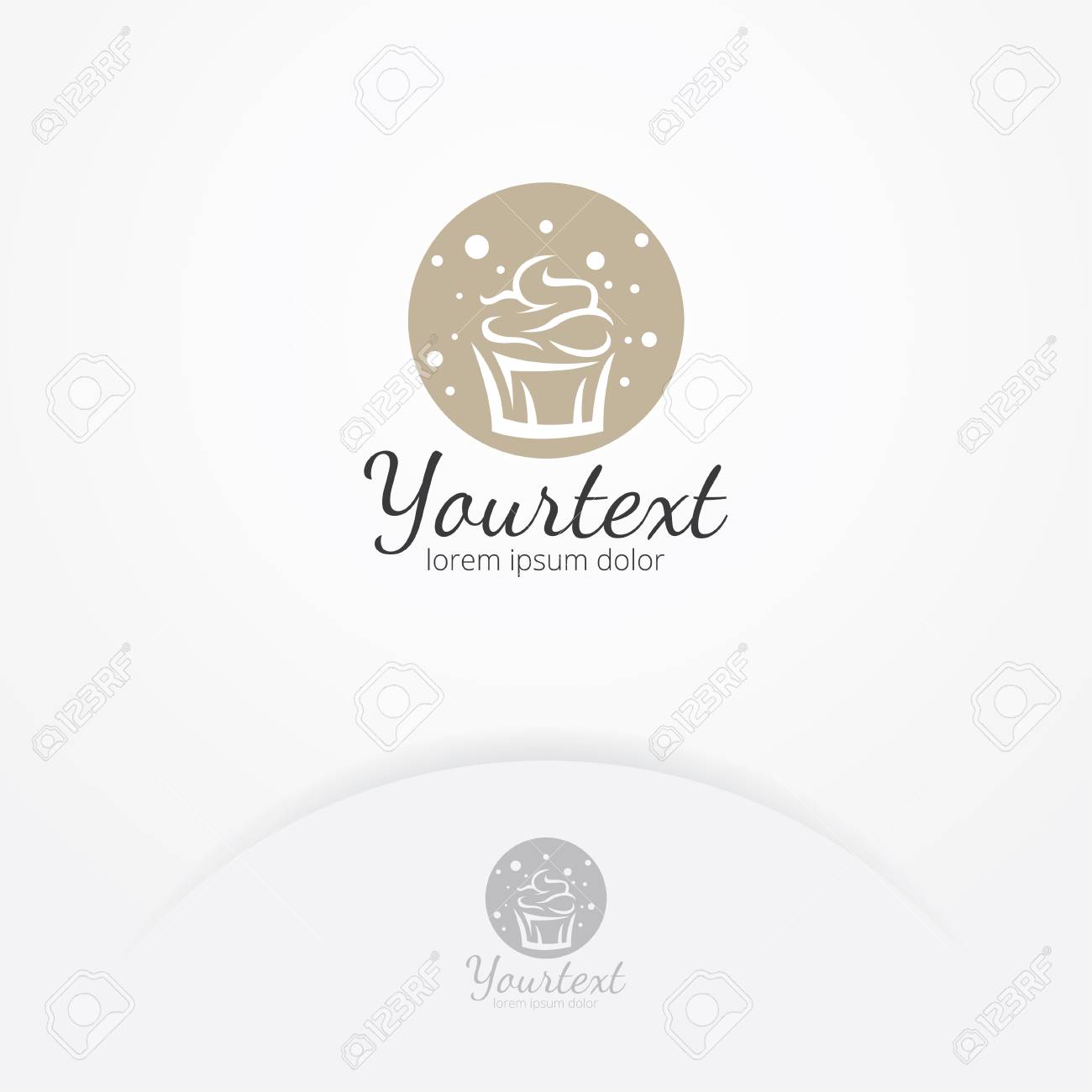 Sweet Cake Logo Design Vector Of Sweet Cupcake Bakery Logo