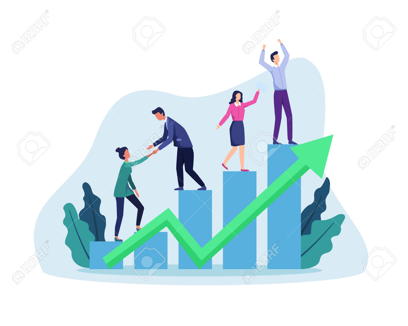 People walking up drawn stairs to success, Stepping on chart bar. Corporate growth plan, Business development to success and growing growth concept. Vector in flat style - 166401439 People walking up drawn stairs to success, Stepping on chart bar. Corporate growth plan, Business development to success and growing growth concept. Vector in flat style - 166401439