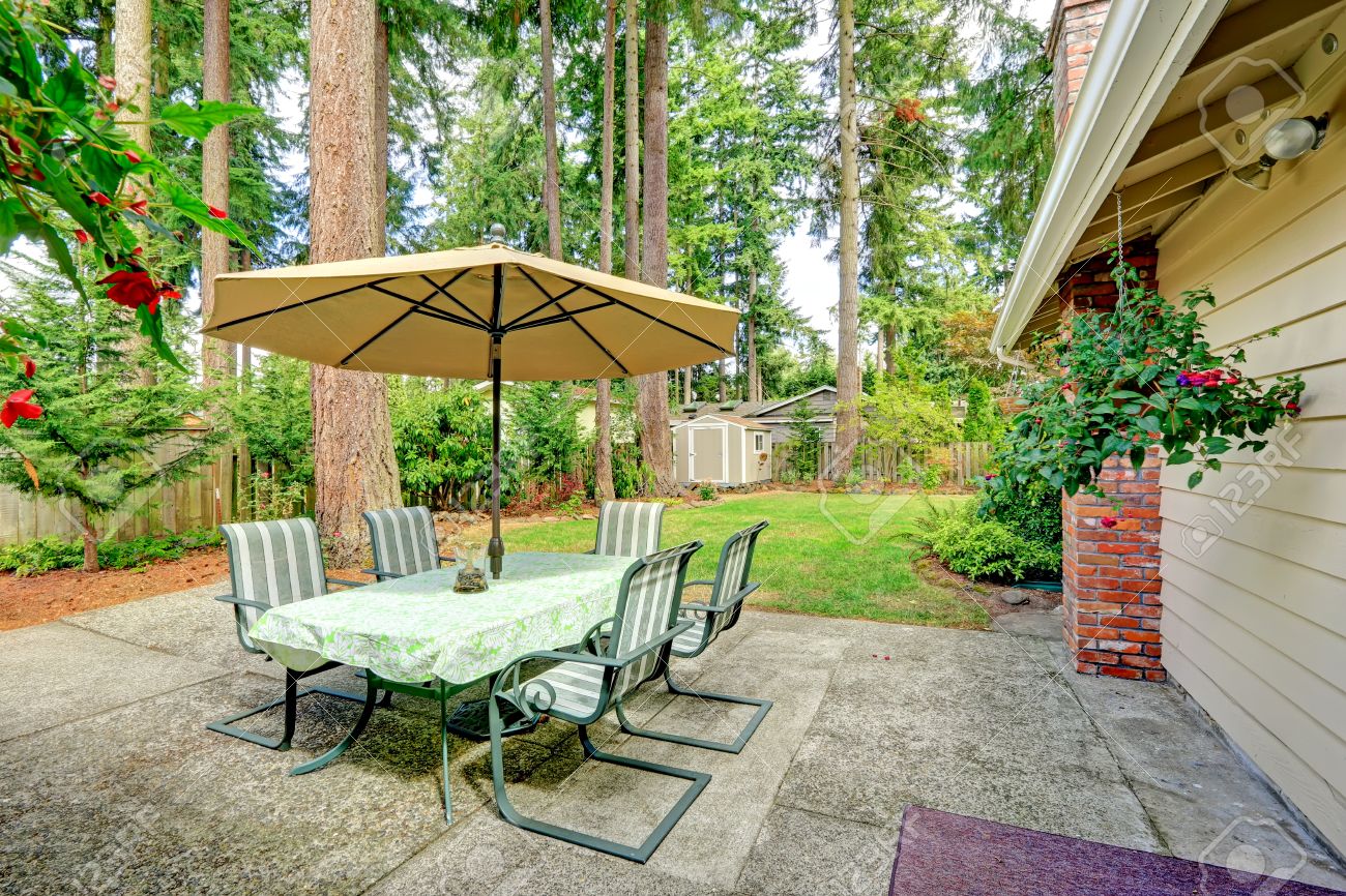 Countryside House Exterior With Small Patio Area View Of Patio Stock Photo Picture And Royalty Free Image Image 30733770