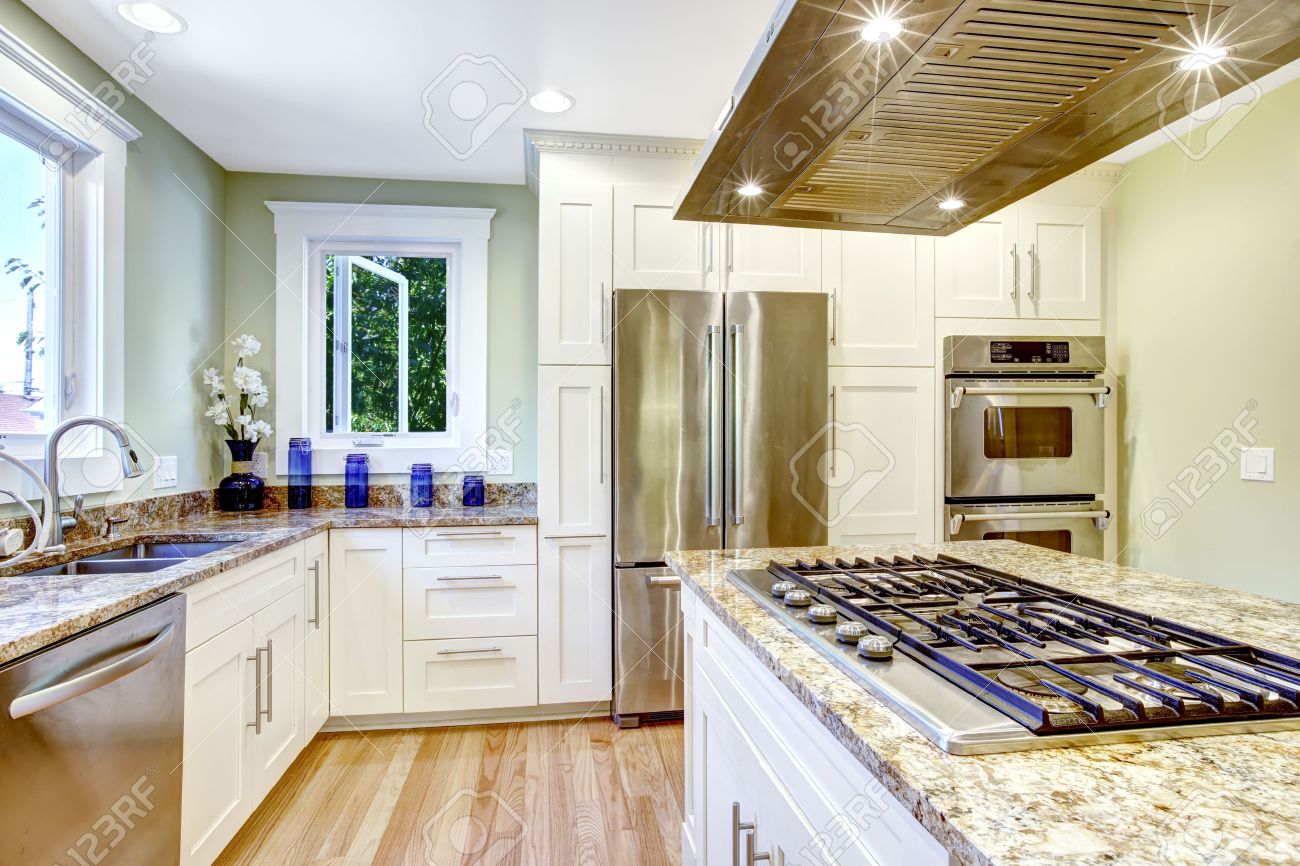 Modern And Practical Kitchen Room Design White Cabinet With
