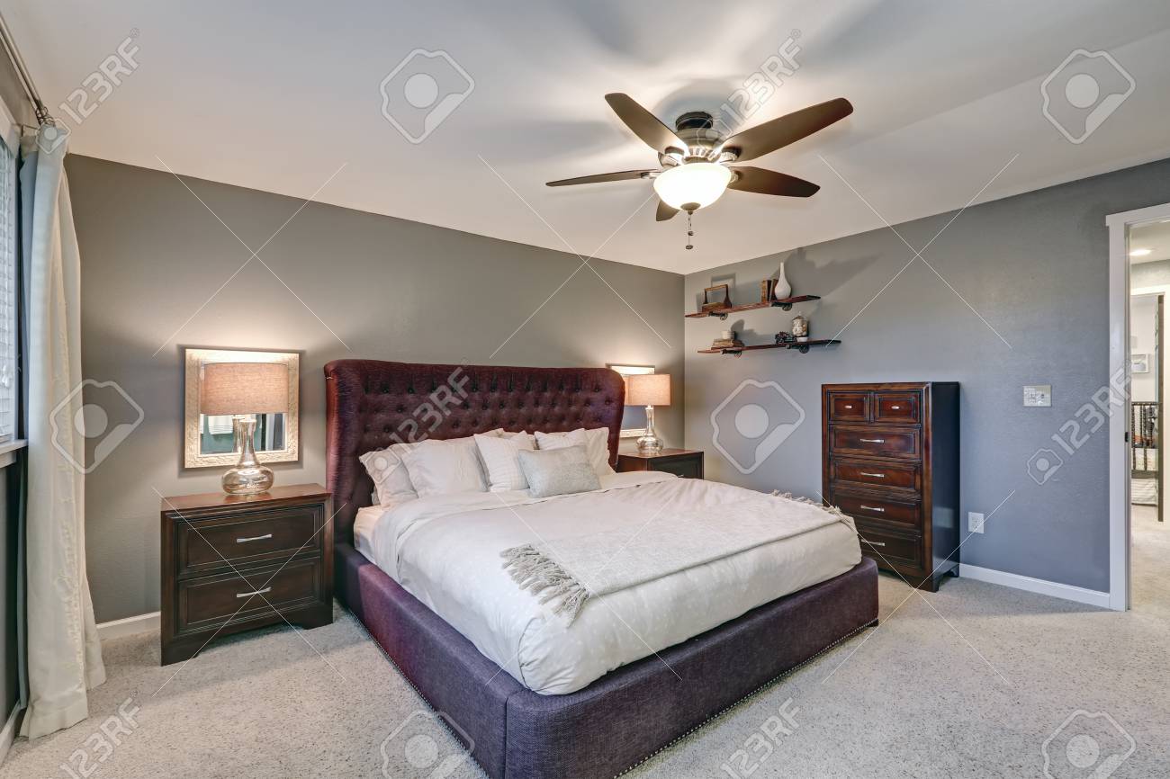 Master Bedroom Suite With Gorgeous Queen Size Upholstered Bed