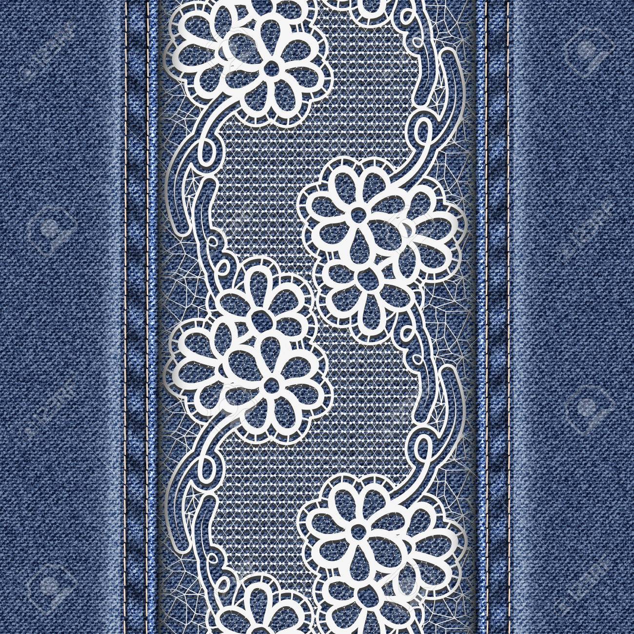 floral denim fabric