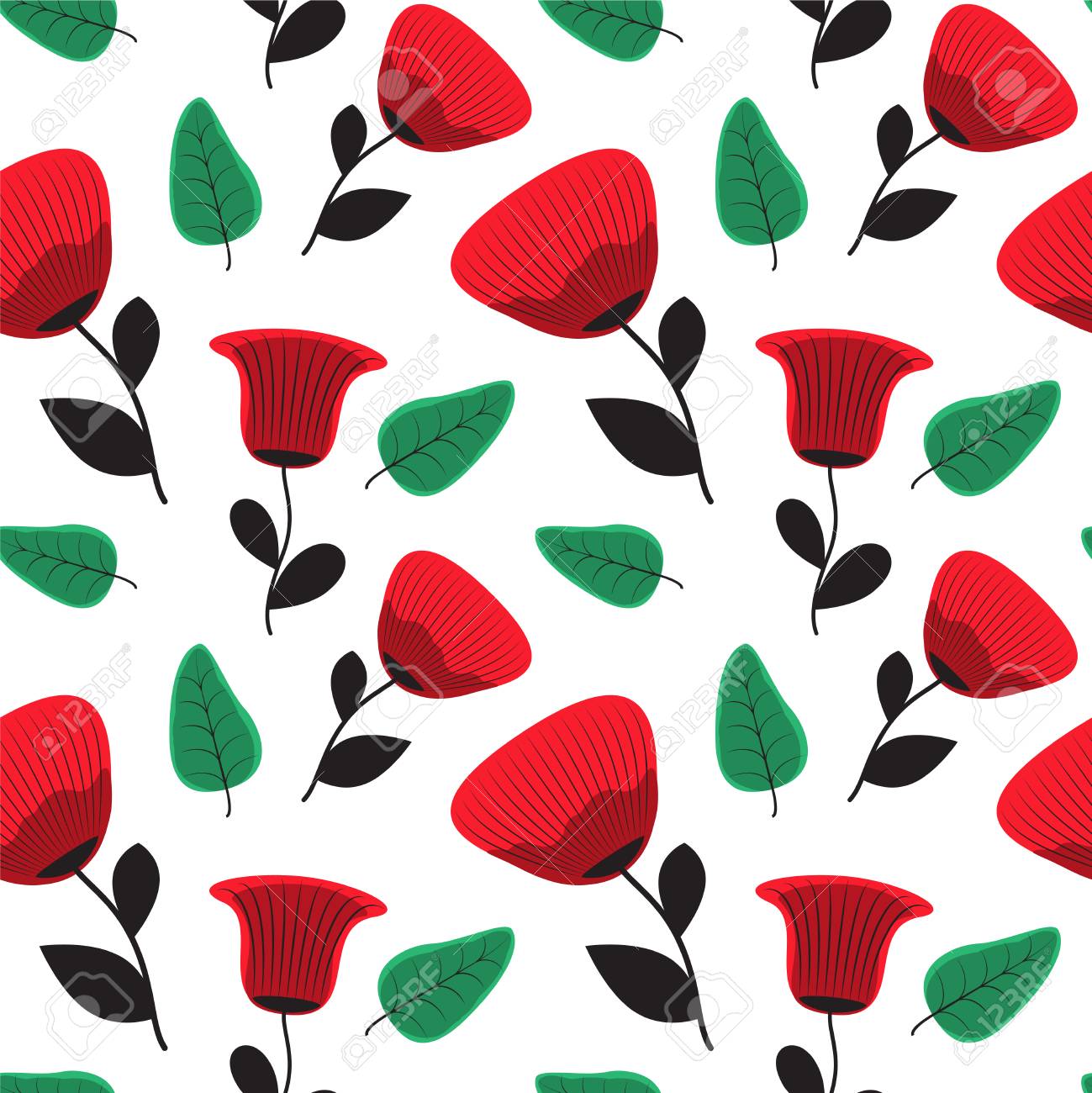 seamless poppy flower pattern royalty free cliparts vectors and