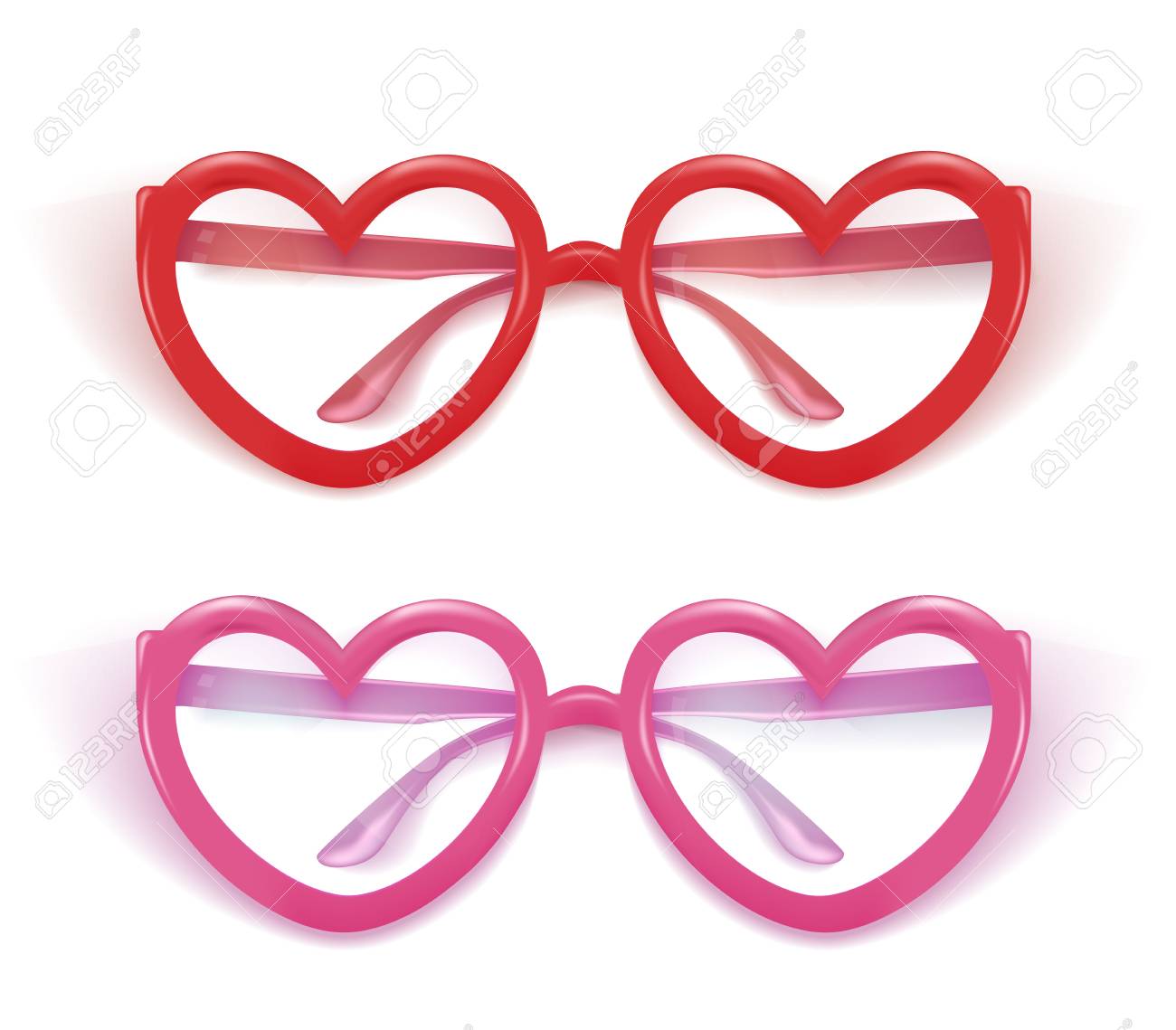 Vector Realistic Heart Shaped Eyeglasses Royalty Free Cliparts Vectors And Stock Illustration Image 96173728
